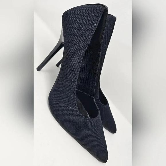 Fasion Nova Bentley Knit Fabric Stilletos Size 10 Black - Picture 8 of 11